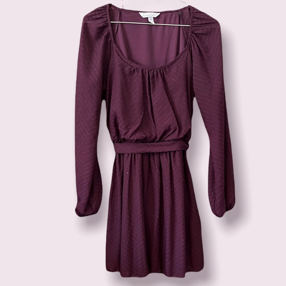 Long Sleeve Plum Dress